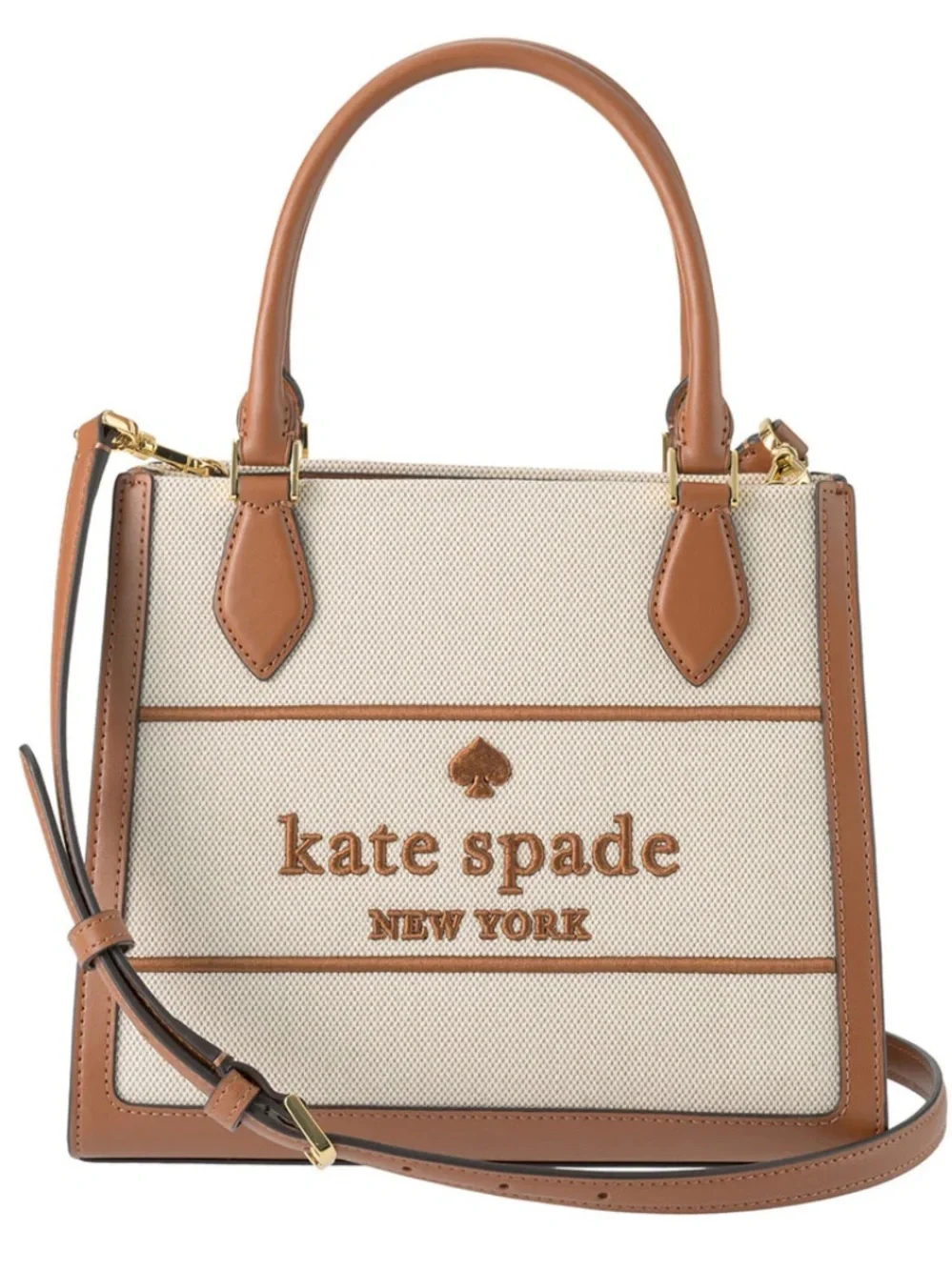 NEW✨NEW✨Kate Spade Ellie Small Tote Warm Gingerbread Canvas Satchel